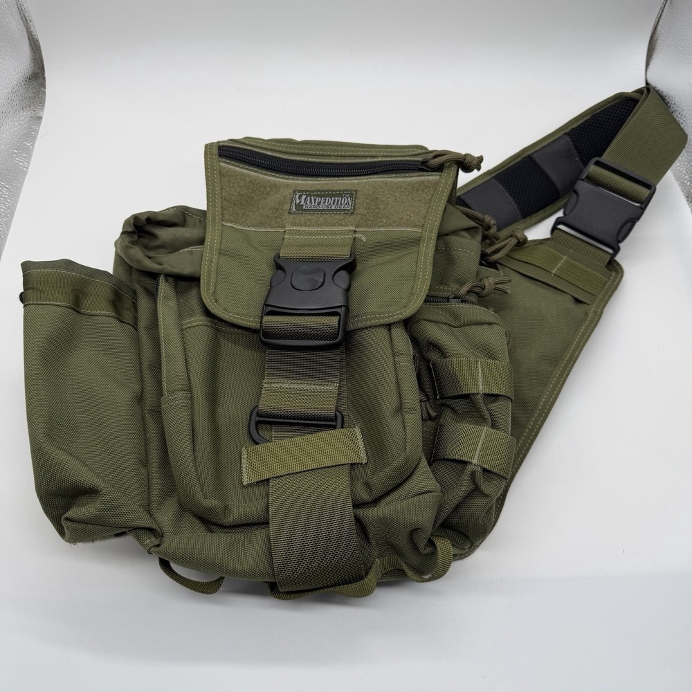MAXPEDITION Sling Shoulder Bag Hard Use Gear OD Green Tactical Military Hiking